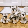 Simulation Dog Plush Toy Stuffed Animal Super High Quality Realistic Schnauzer Dog Toy For Luxury Home Decor Pet Lover Gift.