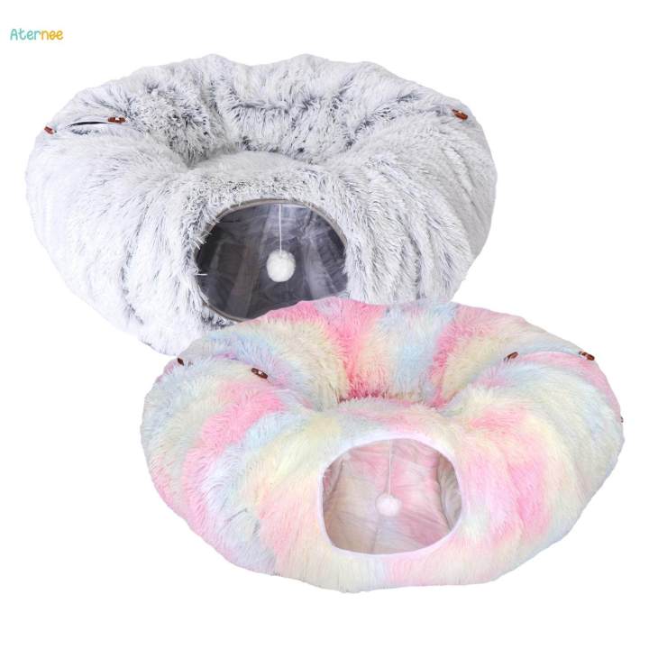 Cat%20Tunnel%20Bed,%20Cat%20House%20Collapsible%20Interactive%20Toy,%20Dog%20with%20Ball,%20Tube%20Gray%20-%20Image%203