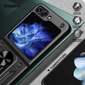 Armor Shockproof Case for Samsung Galaxy Z Flip 7 FE 6 5 4 Protective with Ring Stand Holder Anti-Slip Grip Cover Coque Fundas.