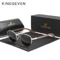 KINGSEVEN Round New Sunglasses Wooden Polarized UV400 Protect Glasses HD TAC Lens For Men Women Handmade Gift Eyewear.