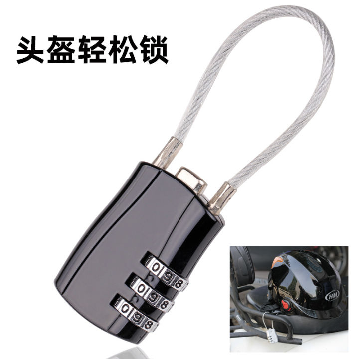 Creative Helmet Combination Lock Password Padlock Luggage Bag Lock Gym ...