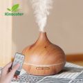 High Quality 500ml Aromatherapy Essential Oil Diffuser Wood Grain Remote Control Ultrasonic Air Humidifier with 7 Colors Light. 
