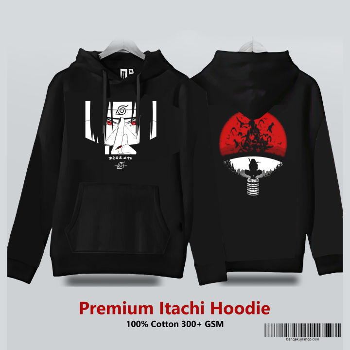 ITACHI HOODIE NARUTO ANIME HOODIE BY BANGA KUN SHOP ITACHI UCHIHA PREMIUM HOODIE BLACK COTTON WINTER FASHION ANIME FAN HOODIE