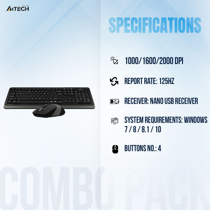 A4TECH%20Fstyler%20FG1010%20Wireless%20Keyboard%20And%20Mouse%20Combo%20-%202.4%20GHz%20Wireless%20-%20Sleek%20Round-Square%20Keycaps%20-%201000/1600/2000%20DPI%20-%20Grey/Blue/Orange%20-%20Image%207