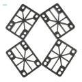 3x4 Pieces Skateboard Longboard Shock Pads Risers 0.6cm Or 0.8cm Black 6mm.