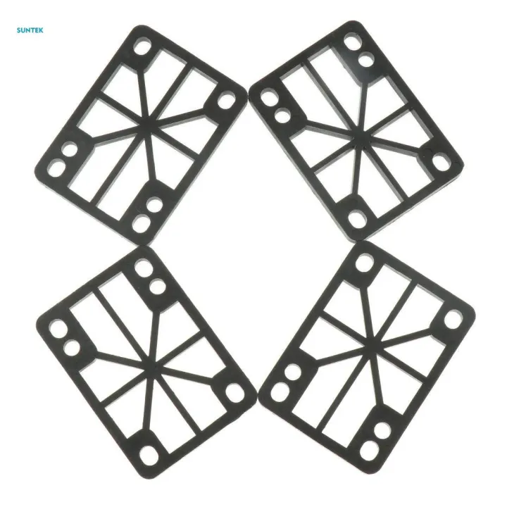 3x4%20Pieces%20Skateboard%20Longboard%20Shock%20Pads%20Risers%200.6cm%20Or%200.8cm%20Black%206mm%20-%20Image%204