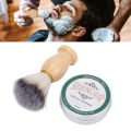 2 Pcs 60g Shaving Soap Mint Fragrance Softening Beard Men's Shaving Soap Shaving Cream Shaving Brush Set. 