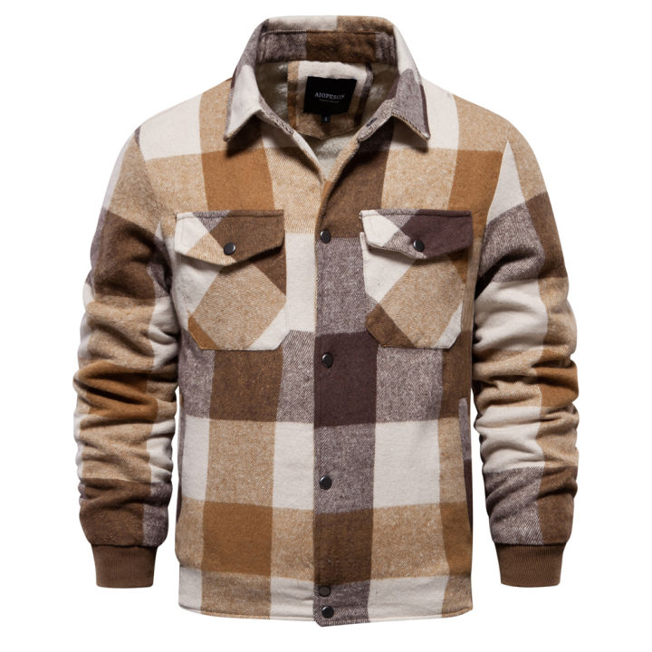 AIOPESON%20Mens%20Flannel%20Plaid%20Sherpa%20Fleece%20Lined%20Winter%20Jacket%20Turn%20Down%20Collar%20Thicken%20Warm%20Casual%20Shirt%20Jackets%20Coats%20Men%20-%20Image%207