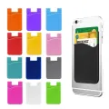 3M Double Pocket Elastic Stretch Silicone Cell Phone ID Credit Card Holder Sticker Universal Wallet Case Card Holder. 