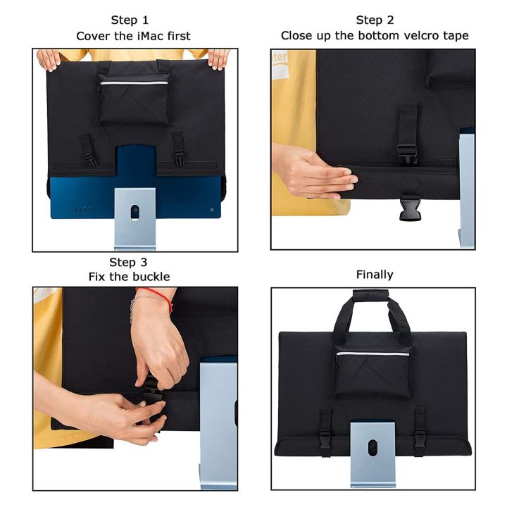 Desktop Computer Carrying Case Monitors Protective Covers For 20-24 Inch Computer Waterproof Travel Storage Bag Business Handbag