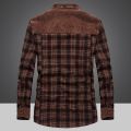 Winter Jacket Men Thicken Warm Fleece Shirts Coats 100% Cotton Plaid Flannel Jacket  Clothes Size M-4XL. 