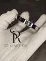 Elegant Stainless Steel Bracelet for Men - Fashionable High-Quality Metal Bracelet with Brand Logo.