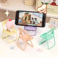 Cute Small Chair Folding Mobile Phone Holder Stand Creative Table Room Decoration Ornaments iPhone Redmi Samsung. 