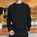 Fashion O-Neck Solid Color Knitted Casual Sweater Men's Clothing 2023 Winter New All-match Pullovers Loose Korean Tops.