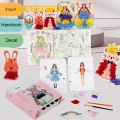 1 Set Girls Drawing Craft Kit with Stickers Pen Princess Dress-up Activity Book Making Own Diy Painting Crafts Creative Kids Art Project Toy. 