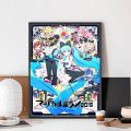 Anime H-Hatsunes M-MikU Magazine Poster No Framed Kraft Club Bar Paper Vintage Poster Wall Art Painting Bedroom Study Stickers. 
