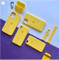 For Apple iphone 13/ iphone 13 Pro / iphone 13 Mini / iphone 13 Pro Max Liquid Silicone Case Luxury Shockproof Soft Touch Premium Case Back Cover Silicone Yellow.