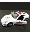 Random Color Car RED / WHITE  Kids Alloy Die Cast Full Metal 1:32 Scale Rescue Toy Cars Heavy Metal With Siren Music LED Lights Push & Pull Toys. 
