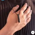 Style 3 Piece Fashion Jewelry Set Stainless Steel Simple Golden Ring Bracelet And Necklace Combo For Men.
