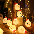 LED Snowmans String Light Outdoor for Christmas Garden Decor for Holiday Lighting Decor Wedding Decor Light 1.5M 10 Lamp. 