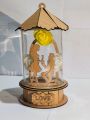 Wooden Cute Couple Decorative Showpiece Lightinig System. 