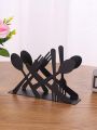 Metal Napkin Holder with Tissue Paper for Table/black /one pc.
