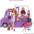 Barbie Fresh 'n' Fun Food Truck - Includes 30+ Realistic accessories: Menu Board, Pots, Utensils, and More for Kids - GMW07.