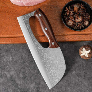 Bilashmart Kitchen Household Slicing 50Cr15MoV Steel Wood Handle 24cm