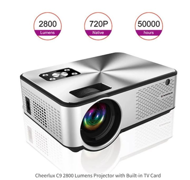 Cheerlux C9 2800 Lumens HD LED Projector