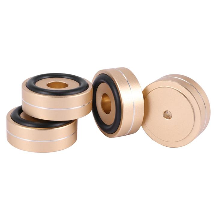 4PCS Turntable Isolation Feet Pads Aluminum Speaker Spikes Stand Foot Cones Base Mat for Audio Sound Amplifier