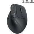 【Trusted】 Multi-Device Vertical Ergonomic Mouse With Function Adjustment Kno Rechargeable 2.4G Mouse for PC. 
