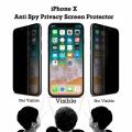 iPhone X / XS privacy  Hardness Tempered Glass Screen Protectors. 