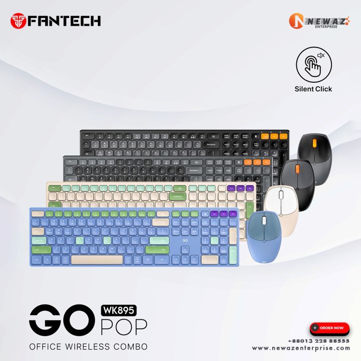 FANTECH%20WK895%20Go%20Pop%20Wireless%20Multimedia%20Office%20Keyboard%20And%20Mouse%20Combo%20With%20Silent%20Click%20-%20Image%202