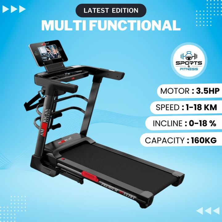 PREMIUM A5 ULTRA Multi Functional Motorized Treadmill - Sports & Fitness