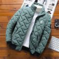 New trendy men's down jacket, autumn and winter Korean version standing neck zipper men's business casual warm down jacket. 