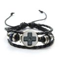 SONGDA Old Video Game Controller Men Leather Bracelet Novelty Handmade Glass Gem Art Photo Charm Bracelet Boys Gift Idea Jewelry. 