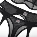 Ellolace Sensual Lingerie See Through Bra Kit Push Up Sheer Lace Intimate Soft Sets Garter Underwear Uncensored. 