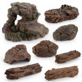 Simulation Tree Stump Stone Model Pvc Craft Diy Accessories Miniature Dinosaur World Fairy Garden Decoration.