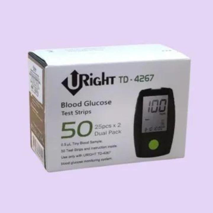 URight Blood Glucose TD-4267 Test Strip (25 & 50 PCS Not Machine )