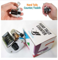 Hand Tally Counter, Tasbih, Tosbi Metal Tasbeeh With Finger Ring-Silver. 