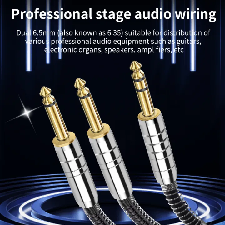RUZUO%206.5mm%20to%20Double%206.5mm%20AudioCable%20Male%20to%20Male%20Aux%20Cable%20for%20MixerSpeaker%20Amplifier%206.5%20to%206.5%20TRS%20CableAudio%20-%20Image%203