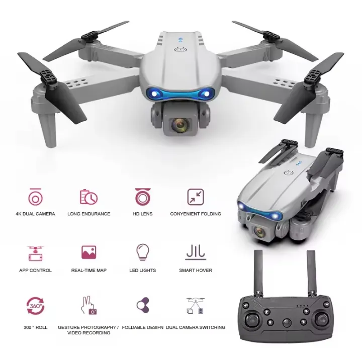 FLH%20E99%20Pro%20Dual%20Camera%20Dual%20Battery%20Folding%20Camera%20Wifi%20Cam%20app%20Operator%20Drone%20-%20Image%204