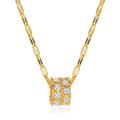 Women Simple Design Geometric Shape Pendant Necklace Clavicle Chain Jewelry Gift.