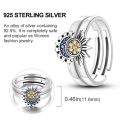 High Quality Original Rings 925 Sterling Silver Star Moon Butterfly Ring Suitable Birthday Anniversary Gift For Wife or Friend.