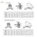 Aluminum T-slot Profile L Shape 3-Way 90 Deg Inside Corner Connector 2020 EU.