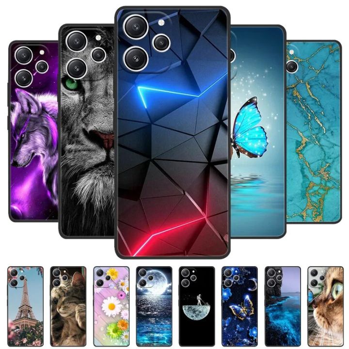 For Redmi 12 4G Case Silicon Back Cover Phone Case for Xiaomi Redmi 12 4G Cases Redmi12 4G 2023 Soft bumper coque 6.79 Funda