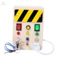 Montessori Toys with Switch, Toddler Busy Board Developing Teaching Aids Busy Board with led, for Outdoor Exercise Teaching Party.