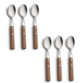 Wooden handle western food spoon Household ice spoon condiment salt spoon Kitchen spoon. 