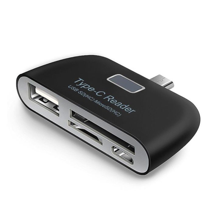 【FUPANG】Zzitaill multi-functional 4 in OTG/TF/SD smart card reader adapter with micro charge port Universal Type C adapter OTG card