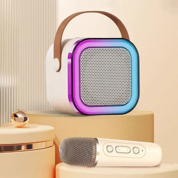 Bluetooth-Compatible%205.3%20RGB%20Multi-Colors%20Speaker%20with%20Wireless%20Mic%20Mini%20Home%20Theater%20Speakers%20Adjustable%20LED%20Lights%20-%20Image%202